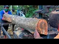 Download Lagu BAKATNYA ITU LO‼️Menggergaji Kayu Jati tua-Gergaji Mesin Bandsaw Rakitan