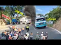Download Lagu Tak Berkutik..! Truk Fuso Tronton Tarik 2 Truk Volvo,Ban Volvo Hampir Sampai Berasap\u0026Meledak