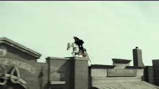 lone ranger final train chase scene