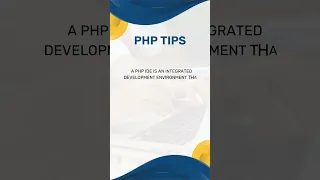 17 Use a PHP IDE to help you develop your PHP applications