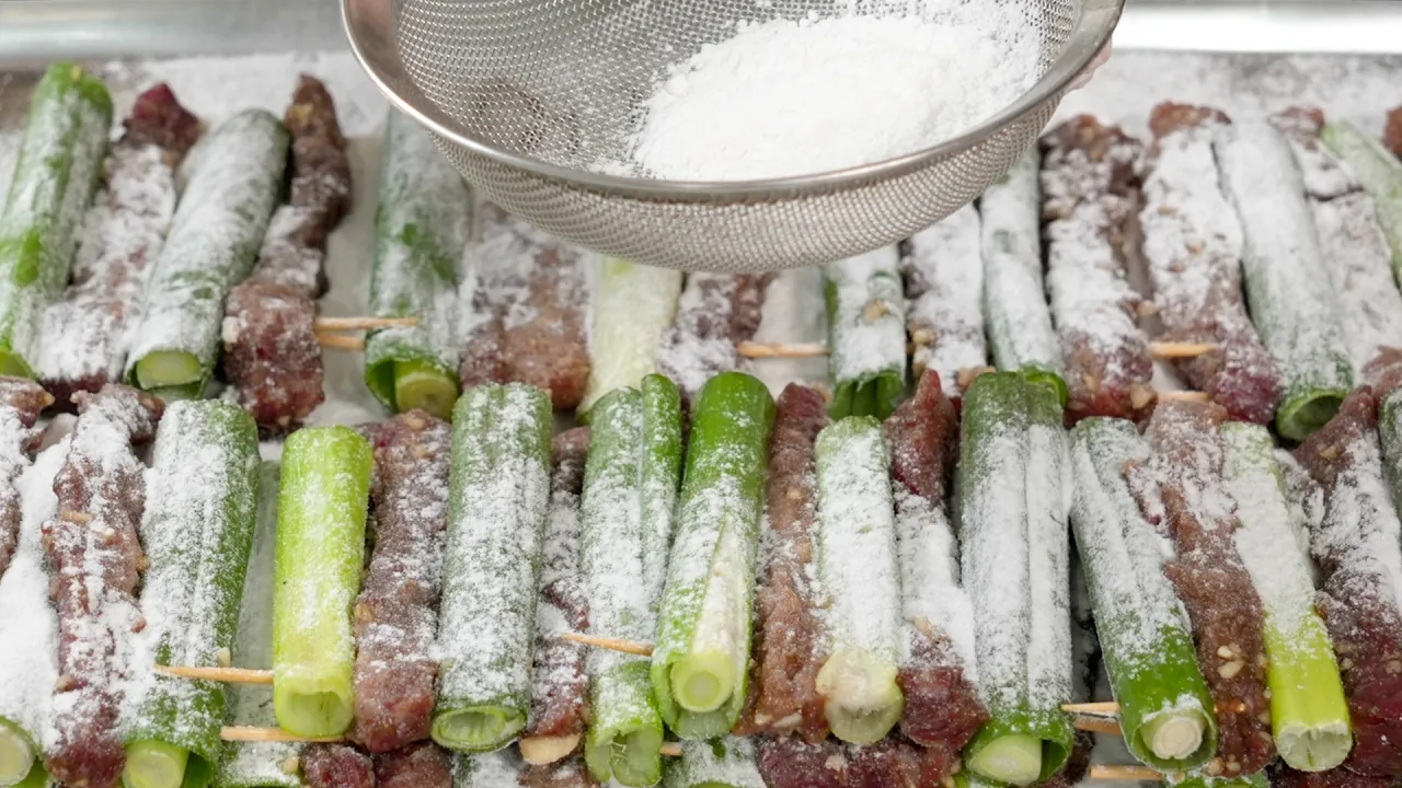 소고기 대파 꼬치산적