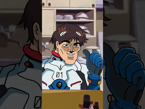 Shinji con el mínimo contacto femenino #neongenesisevangelion #asuka #shinji #anime #animation