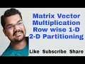 Matrix Vector Multiplication Parallel Algorithm Dense Matrix Vector multiplication 1-D and 2-D