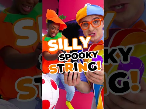 Let's Spray SILLY Spider String 😜🕷️ Halloween Decoration Time! 🎃 #blippi #halloween