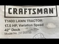 Craftsman 42 T1400 PTO Cable Replacement Model 247 203733