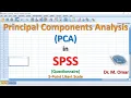 Principal Components Analysis PCA in SPSS