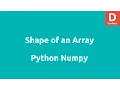 Python Numpy Shape of Array
