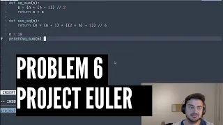 Project Euler Problem 6 Python solution