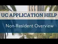 UC Application Non-Resident Overview