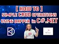 HOW TO Create a Simple SQL CRUD operations using Dapper C Net Tagalog Tutorial