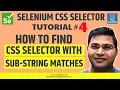 Selenium CSS Selector - CSS Selector Substring Matching