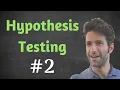 Hyp testing Testing for when is known