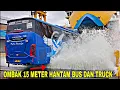 Download Lagu CUACA BURUK❗OMBAK BESAR HANTAM TRUCK DAN BUS DI PELABUHAN MERAK