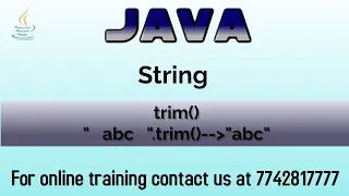 trim method in java in hindi