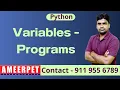 Python Variables and Programs By Srinivas Ameerpet Technologies