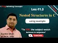 C programming Structures in C Nested Structure in C Structure nesting
