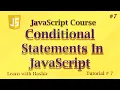 Conditional Statements in JavaScript JavaScript tutorial
