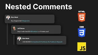 Coding Projects - Nested Comments with HTML CSS and JS