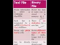 Difference Between Text file and binary file