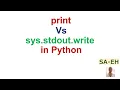 print vs sys stdout write in python difference between print and sys stdout write Python Tutorials