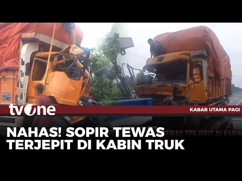 HOROR! Truk Tabrak Kendaraan Misterius, Sopir Tewas Terjepit Kabin