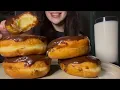 ASMR BOSTON CREAM FILLED DUNKIN DONUTS