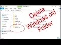 Delete Windows old folder from Windows 10