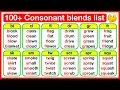 100 Consonant Blends In English Phonics Lesson with practice sentences Learn with examples