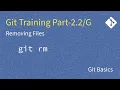Git Removing files git rm