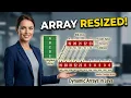 How to increase the Size of an Array Code to bigger array resize Array Dynamic resize java Array