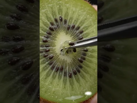 Pulling the Core Out of a Kiwi 🥝 #Shorts #kiwi #oddlysatisfying