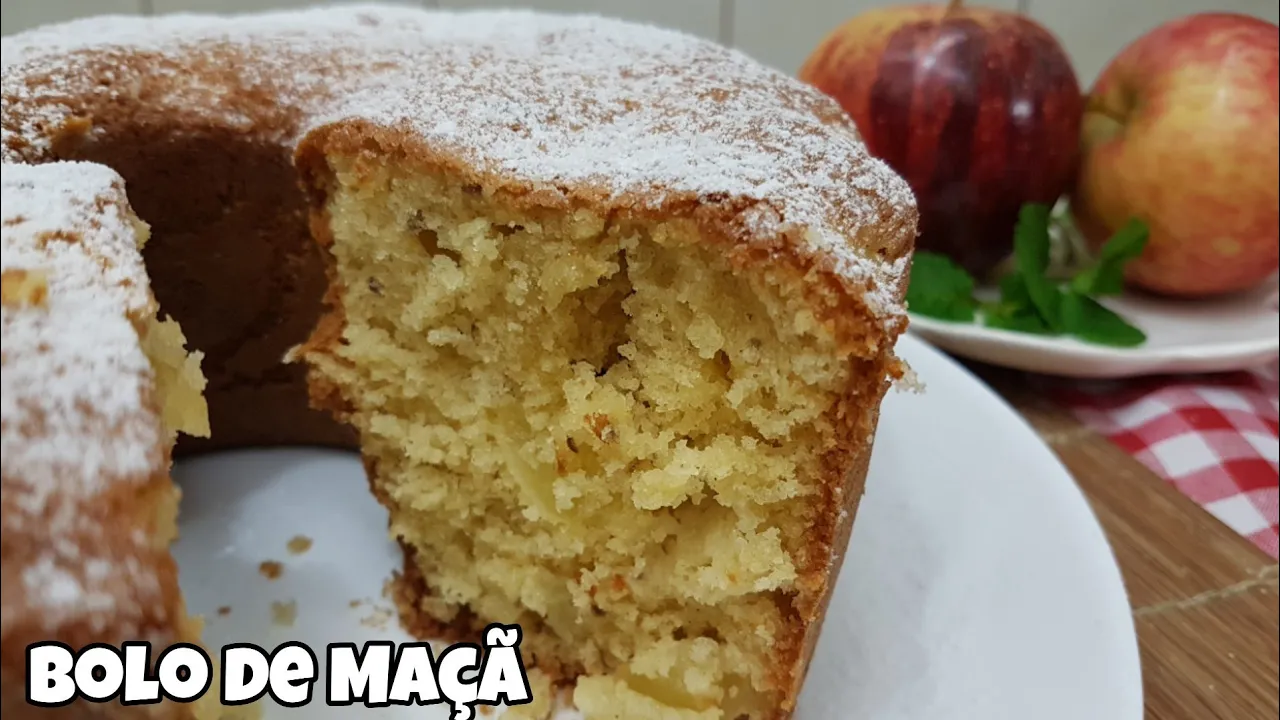 BOLO DE MAÇÃ DE FRIGIDEIRA FIT SEM AÇÚCAR SEM GLÚTEN SEM LACTOSE