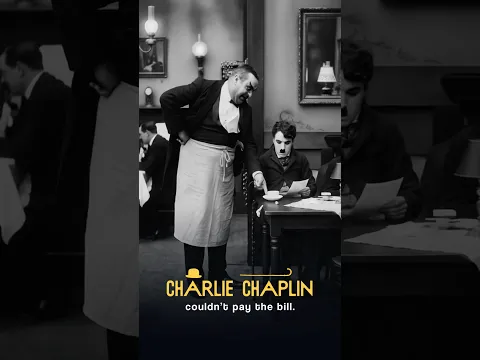 Charlie Chaplin couldn’t afford to pay the bill.      #charliechaplin