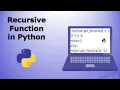 PythonTutorials For Beginners-Recursive functions in Python
