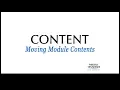 Content - Moving Modules and Content in D2L