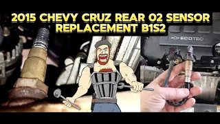 2011 - 2015 CHEVY CRUZE 02 OXYGEN SENSOR REPLACEMENT TUTORIAL B1S2 REAR SENSOR 2012 2013 2014