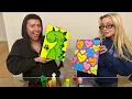 tana and i got BLASTED and painted unleash your inner artist