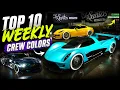 TOP 10 WEEKLY MODDED CREW COLORS HEX Codes RGBs GTA Online