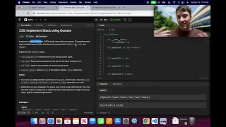 JUST DO LEETCODE Unscripted LIVE 225 Implement Stack using Queues