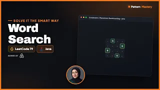 Word Search - LeetCode 79 Constraint Placement Backtracking Java