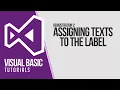 VB Tutorials Assigning Texts to the Label