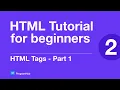 HTML Tutorial for Beginners Part 2 Heading Paragraph Bold Italic - HTML Tags