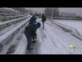 Football Fans Volunteer To Shovel Snow At Jeffco Stadium Ahead Of Big Games