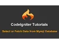 7 - Codeigniter Tutorials