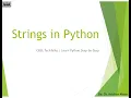 Strings in Python Class CBSE Complete Explanation with Examples