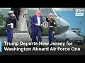 President Trump Leaves Morristown for Washington DC After Weekend in Bedminster AC1N