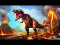 Download Lagu Volcano Dinosaur Attack On  Dinosaurs | Funny Dinosaurs Great Escape Adventure