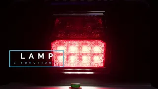 Video: LED compact achterlicht | 12v | 100cm. kabel met kentekenverlichting | VC-2210