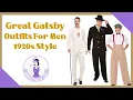Great Gatsby Outfits Costumes For Men 1920s Style
