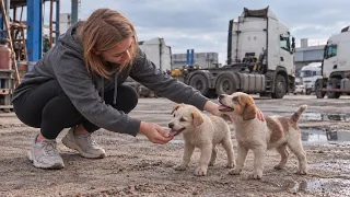 These Truck Stop Puppies Wouldn’t Stop Smiling When We Came to Rescue Them
